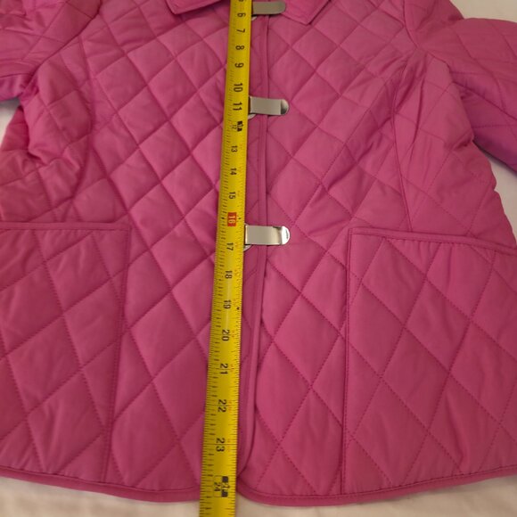 Michael Kors Quilted Fuchsia Pink Jacket - NWT - Petite M - Picture 9 of 12